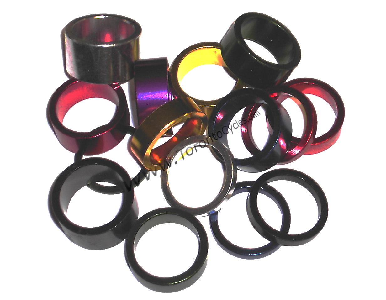 Titanium Top Caps, Titanium Headset Spacers, Anodized spacers