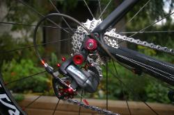Ultralight Aluminum Hollw derailleur kit  on a Dura-Ace rear derailleur