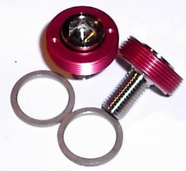 M8 Ti Crank Bolts and Washers with Alloy Collars