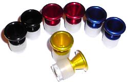 Purely Custom Handlebar End Cap Pair Cone Style - Anodized Aluminum