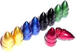 Purley Custom Valve Stem Caps : Bullet (Schrader)